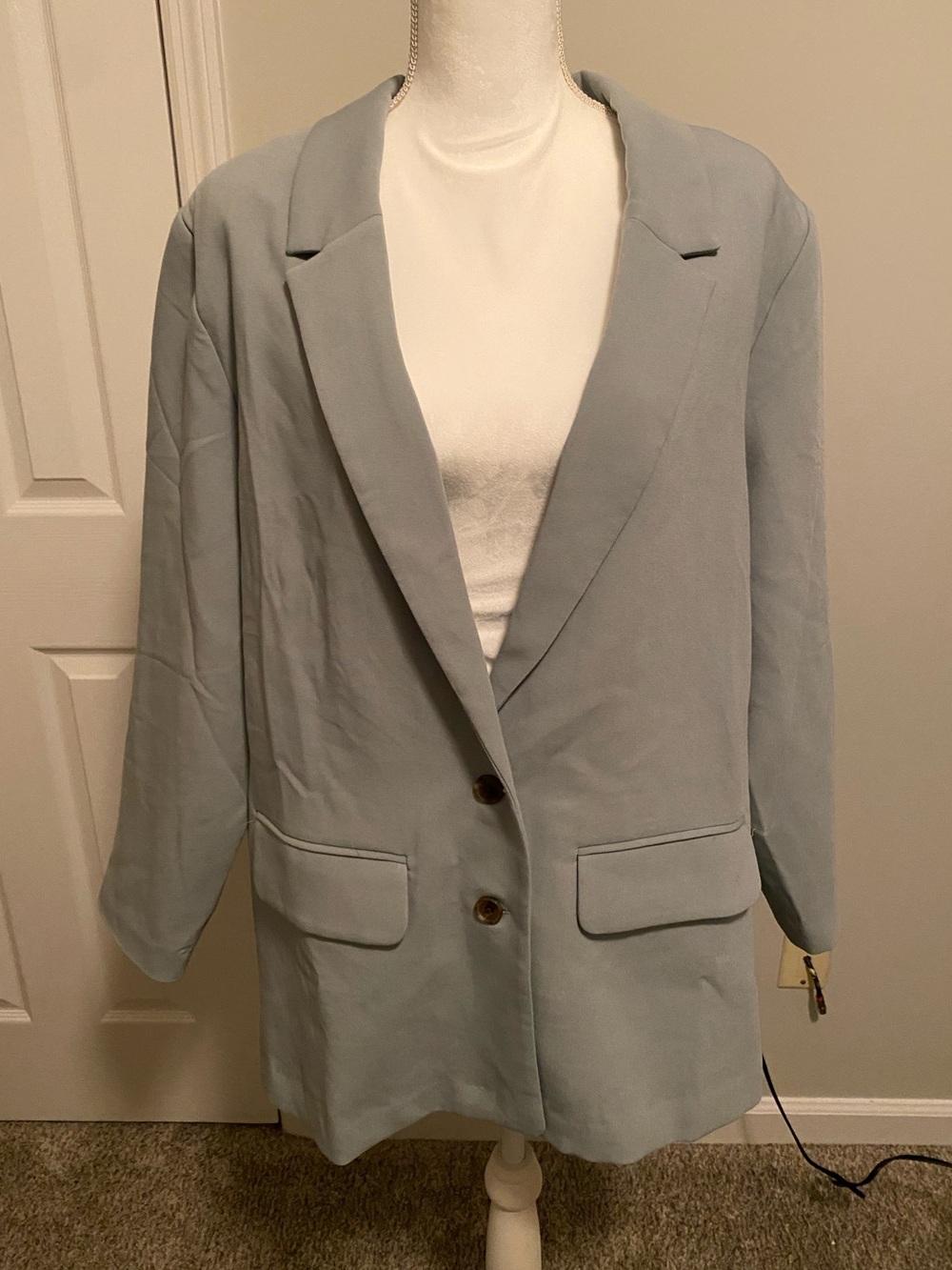 Old Navy Pale Green Relaxed Single-Breasted Blazer Size 2XL
